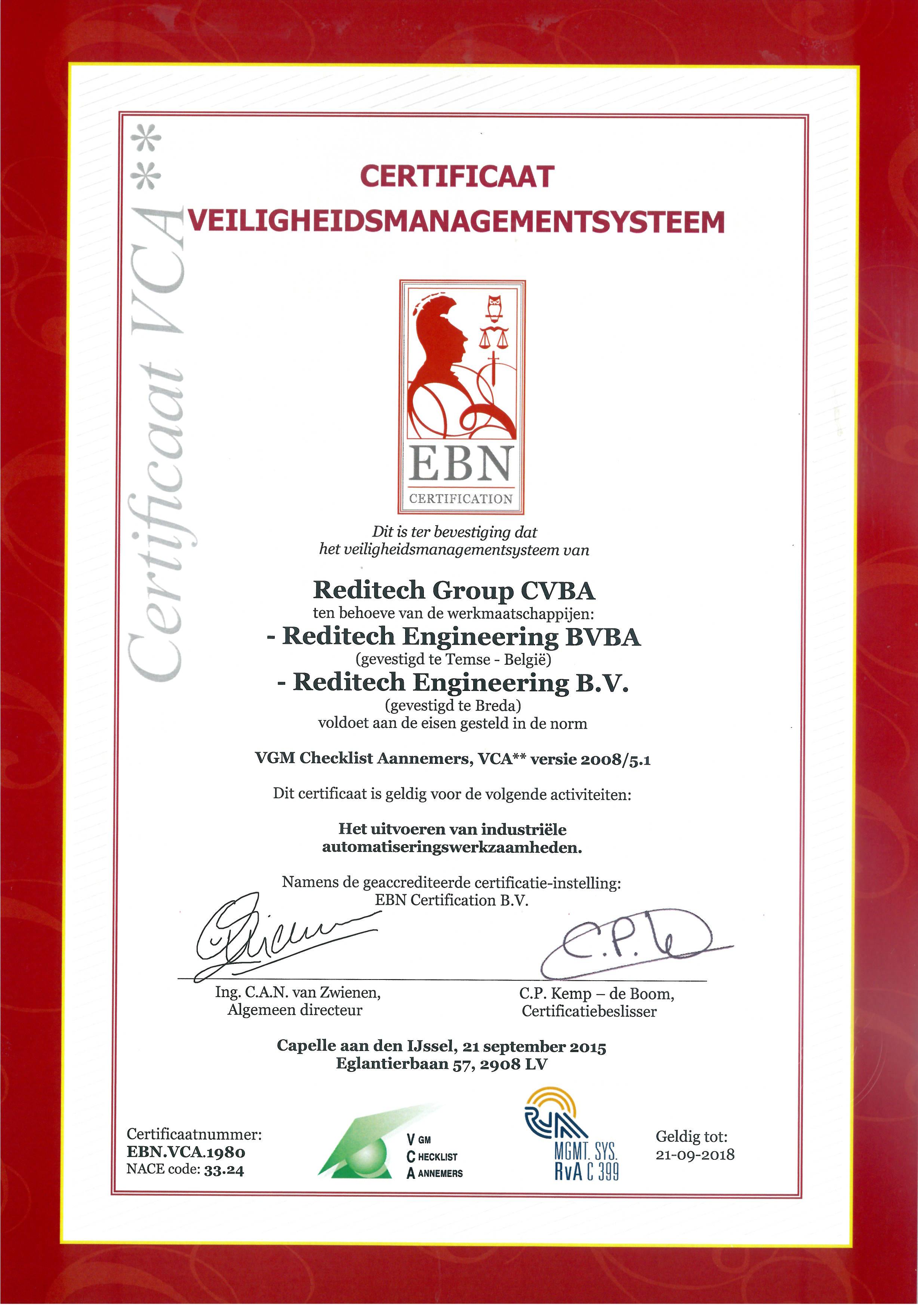 Yitch - certificate vca 1980-1